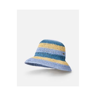 4. Kapelusz damski RIP CURL Crochet Bucket Hat niebieski