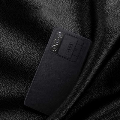 9. Nillkin Qin skórzana kabura etui Samsung Galaxy A73 brązowy