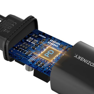 4. Ładowarka sieciowa Wozinsky WGWCB USB-A USB-C 20W - czarna