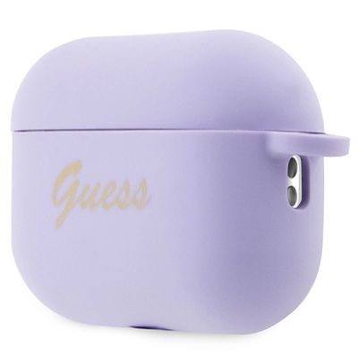 3. Etui Guess Silicone Charm Heart Collection na AirPods Pro 2 - purpurowe