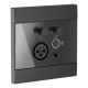 2. Panel ścienny AUDAC WP225/B, XLR mic + 3,5 mm jack + BT, czarny