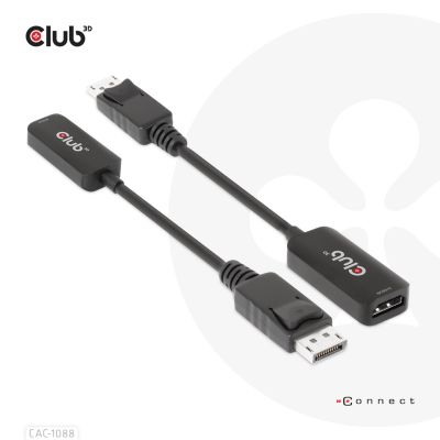 8. CLUB3D CAC-1088 adapter kablowy 0,21 m DisplayPort HDMI Czarny