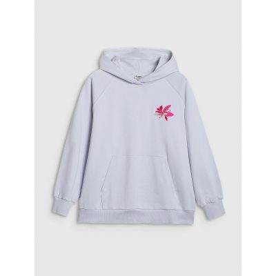 8. Bluza damska dresowa oversize nierozpinana z kapturem 4F 4FWSS25TSWSF1578-34S