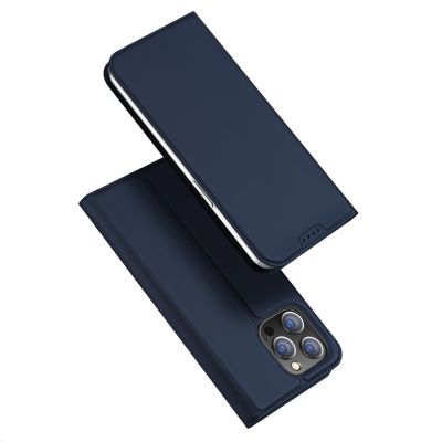 2. Etui do iPhone 15 Pro pokrowiec z klapką i portfelem Dux Ducis Skin Pro - niebieski