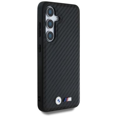 4. Etui BMW Leather Carbon MagSafe na Samsung Galaxy S25 - czarne