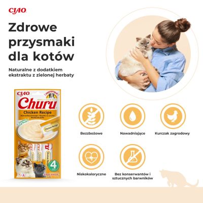 2. Przysmak CHURU z kurczakiem dla kota 4x14g