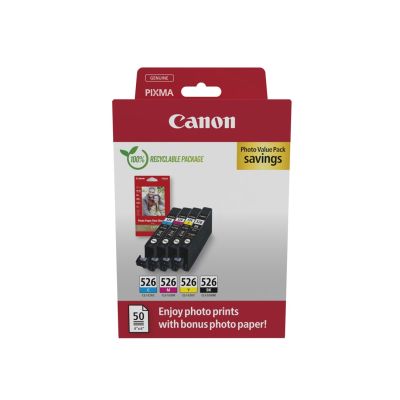 4. Canon 4540B019 nabój z tuszem 4 szt. Oryginalny Czarny, Cyjan, Purpurowy, Żółty