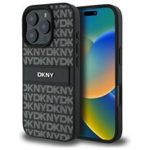 Etui DKNY Texture Pattern Tonal Stripe na iPhone 16 Pro Max - czarne