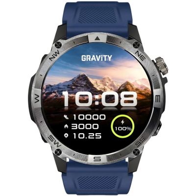 7. Smartwatch Gravity Czarny Pasek + Bransoleta GT46-2