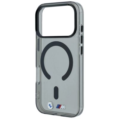 6. Etui BMW M IML Glossy Metal Logo & Trims MagSafe na iPhone 17 Pro / 18 Pro - czarne