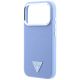 6. Etui Guess Grained Triangle Logo MagSafe na iPhone 18 Pro Max / 17 Pro Max - niebieskie