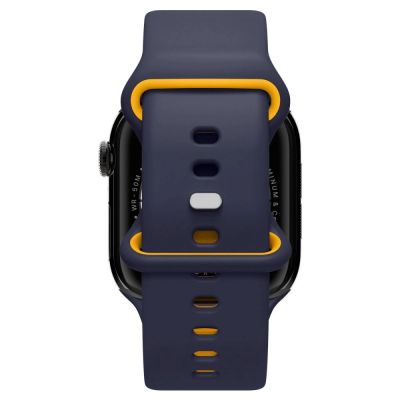3. Pasek Spigen Nano Pop na Apple Watch 40 / 41 / 42 mm - granatowo-pomarańczowy