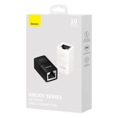 8. Złączka sieciowa łącznik kabli Ethernet RJ-45 Baseus AirJoy Series 10 szt. - biała