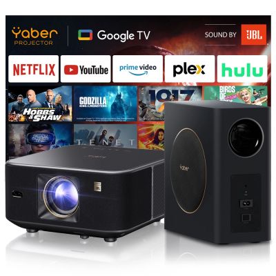 10. Projektor multimedialny Yaber K3 Pro LCD FullHD 1080p z głośnikami JBL i subwooferem - czarny