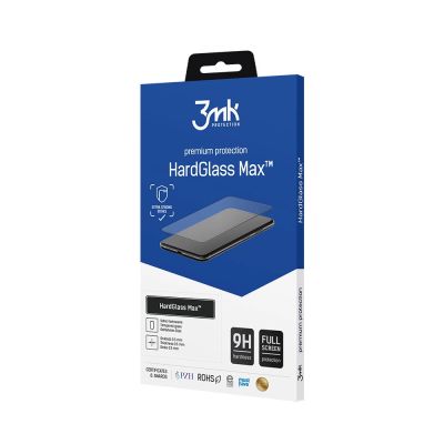 2. Szkło hartowane 3mk HardGlass Max Black na Motorola Edge 40 Neo