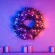 5. Twinkly Wstępnie oświetlony wieniec – 50 RGB LED, Regal 24" zielony przewód, typ wtyczki C