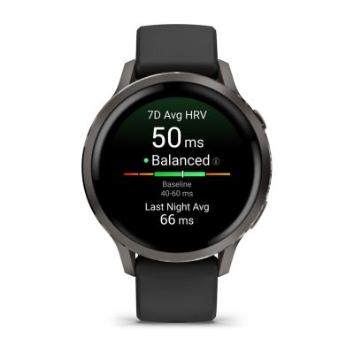 9. Garmin Venu 4 3,05 cm (1.2") AMOLED 41 mm Cyfrowy 390 x 390 px Ekran dotykowy Czarny Wi-Fi GPS