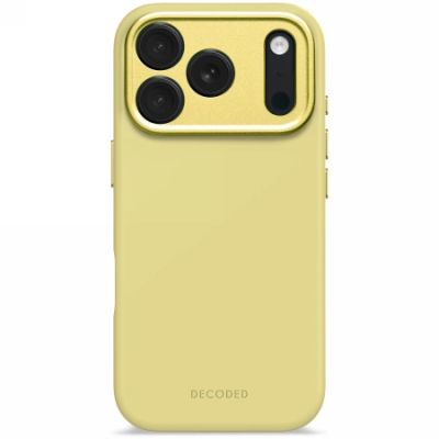 Etui Decoded AntiMicrobial Silicone Backcover MagSafe na iPhone 17 Pro - żółte