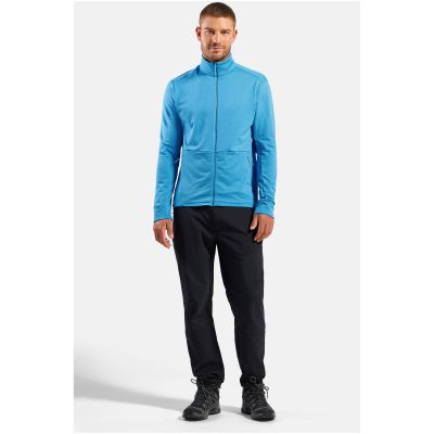 4. Bluza rozpinana męska Odlo GRID FLEECE Mid layer full zip niebieska