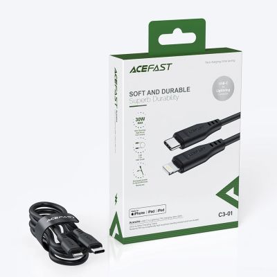 12. Kabel Acefast C3-01 Lightning - USB-C PD 30W 3A 480Mb/s 1,2m - biały