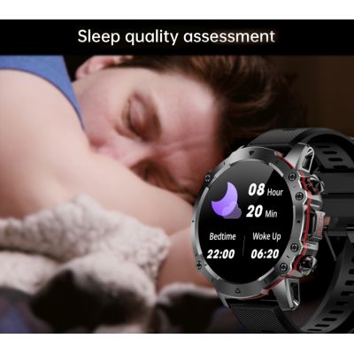 13. Smartwatch Męski Rubicon RNCF18-1 BLACK Bransoleta + Pasek