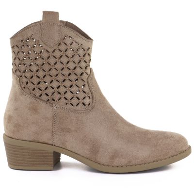 2. Botki damskie kowbojki ażurowe brązowe Jezzi  RMR2353-16
