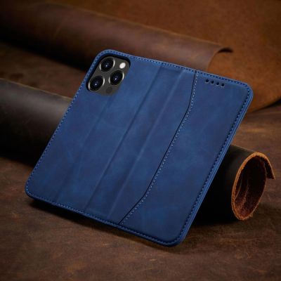 8. Magnet Fancy Case etui iPhone 14 Pro Max pokrowiec z klapką portfel podstawka niebieskie