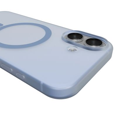 7. Etui silikonowe Puro Daylight kompatybilne z Magsafe na iPhone 17 - półprzezroczyste niebieskie