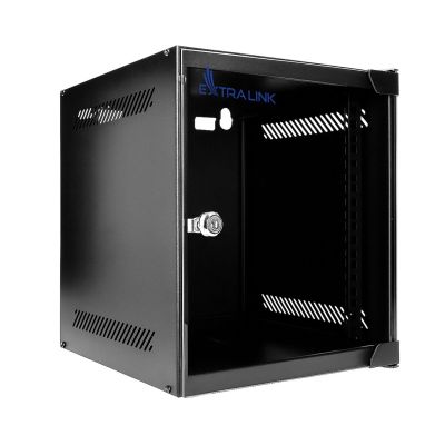 2. Extralink LITE 6U 10 280X310 WALL-MOUNTED RACKMOUNT CABINET BLACK Stojak wolnostojący/ścienny/podłogowy Czarny