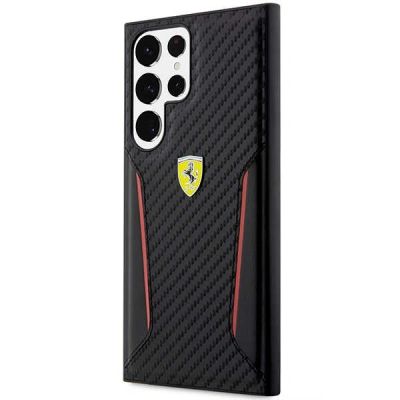 2. Etui Ferrari Carbon Contrast Edges na Samsung Galaxy S23 Ultra - czarny