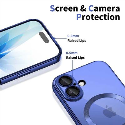 3. Etui Tech-Protect MagFlex MagSafe na iPhone 17 - przezroczysto-granatowe