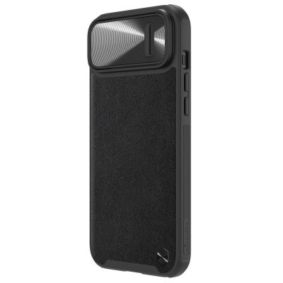 3. Nillkin CamShield Leather S Case etui iPhone 14 pokrowiec z osłoną na aparat czarny