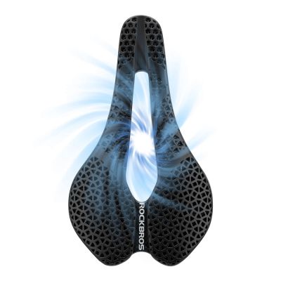 3. Siodełko rowerowe Rockbros LF0214 anatomiczne 3D wodoodporne - czarne