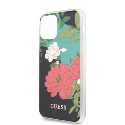 5. Etui Guess N.1 Flower Collection na iPhone 11 Pro - czarne
