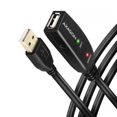 2. Kabel Axagon ADR-220 USB 2.0 A-M -> A-F active extension/repeater cable 20m Czarny