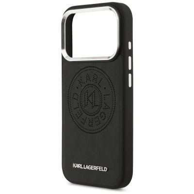 6. Etui Karl Lagerfeld Point & Metal Logo MagSafe do iPhone 17 Pro - czarne