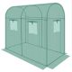 19. SZKLARNIA TUNEL OGRODOWY DWA WEJŚCIA DO POMIDORÓW I OGÓRKÓW 200x100x180CM ZIELONY