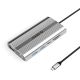 Stacja dokująca USB-C Orico XDR 12w1 USB-A USB-C HDMI 4K VGA RJ45 Gigabit PD 100W czytnik kart SD i microSD - srebrna