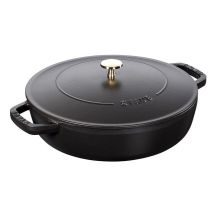 Głęboka patelnia do duszenia z pokrywką STAUB 40511-472-0 - czarna 28 cm