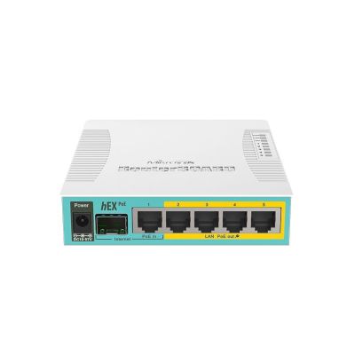 14. Router Mikrotik hEX PoE (RB960PGS) Total Ethernet  Ports:6; Architecture:MIPSBE; CPU core:1