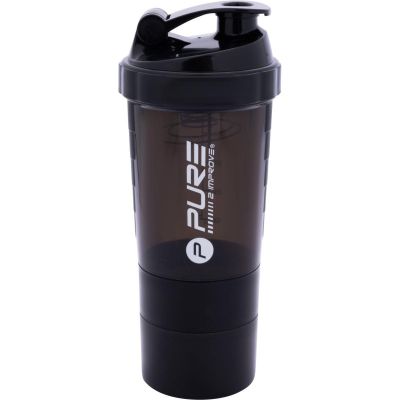 6. BIDON FITNESS SHAKER 500ML BLACK PURE 2 IMPROVE