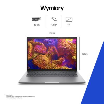 6. HP ZBook 8 G1ak 14 Ryzen AI 7 PRO 350 14.0"WQXGA 120Hz 500nits AG 32GB DDR5 5600 SSD1TB Radeon 860M Cam IR 5 MPx 62Wh W11Pro 3Y OnSite