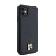 4. Etui DKNY Leather Monogram Pattern Metal Logo MagSafe na iPhone 11 / Xr - czarne