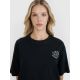 2. T-shirt oversize z nadrukiem damski 4F 4FWSS25TTSHF1993-20S