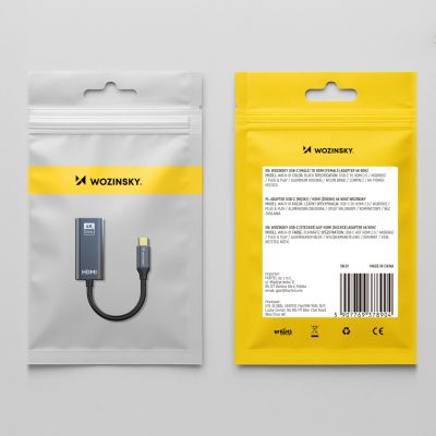 13. Adapter Wozinsky WACH-01 USB-C - HDMI 4K 60Hz - czarny