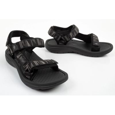 7. Lee Cooper buty męskie sandały na rzepy na lato na plażę lekkie czarne