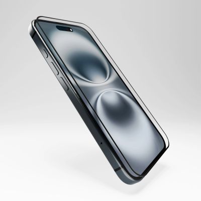 3. Szkło hybrydowe Puro Flexible Glass D3O z czarną ramką do iPhone 16 Plus / iPhone 15 Pro Max / iPhone 15 Plus