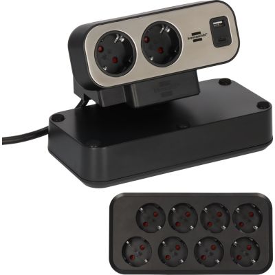 10. Brennenstuhl Duplex Gniazdo stołowe 1x USB A & C, 10x Schuko