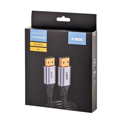 8. Kabel DisplayPort 4k60Hz złota wtyczka 3m