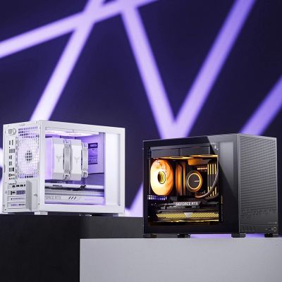 27. Obudowa PC Jonsbo D32 STD Biała Obudowa, Mini Obudowa, mATX, Szkło Hartowane - Białe